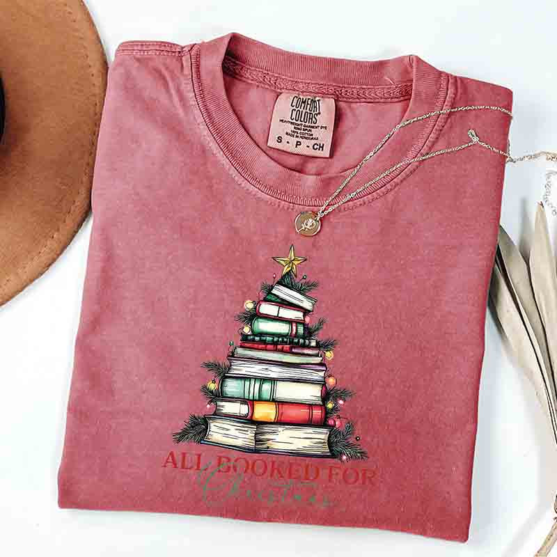 Christmas Books Tree Lover  T-Shirt