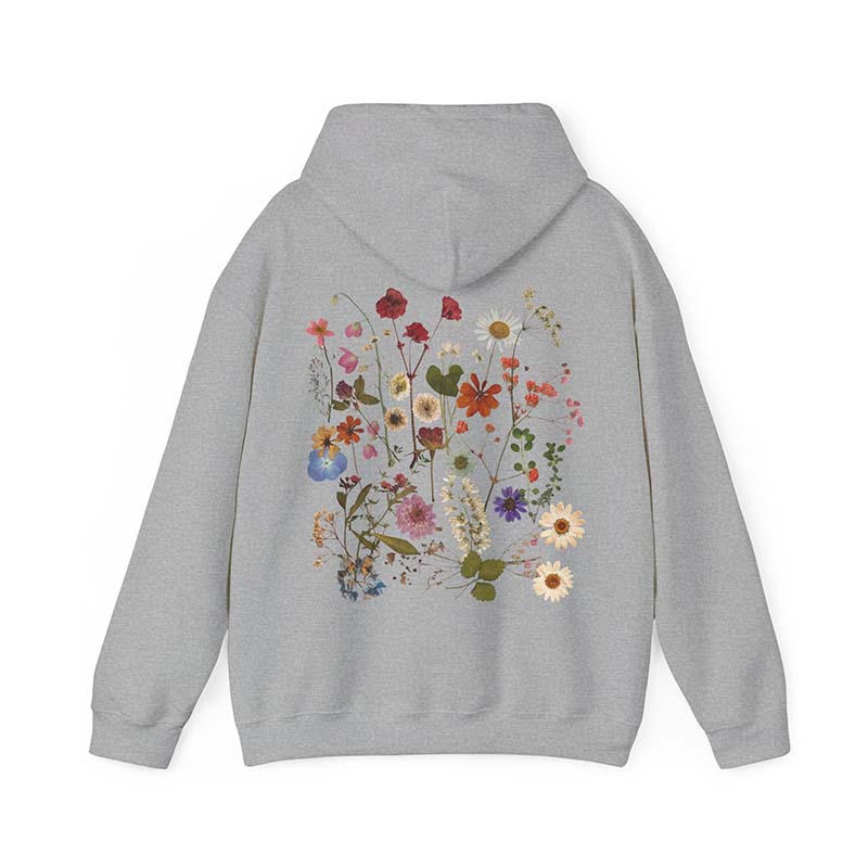 Pressed Flowers Idea Wildflower Garden Hoodie