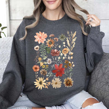 Dried Wildflower Pressed Leaves Sweatshirt