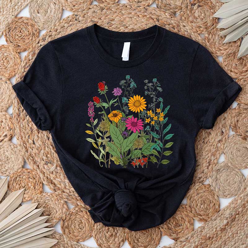 Wildflower Spring Floral Gift T-Shirt