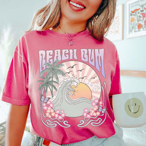 Beach Bum Waves Summer Sunset T-Shirt