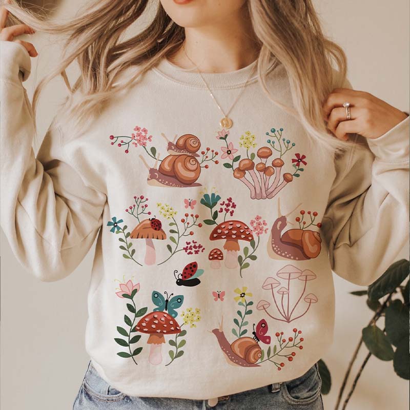 Snail and Mushroom Sweatshirt