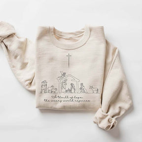 A Thrill Of Hope The Weary World Rejoices Sweatshirt