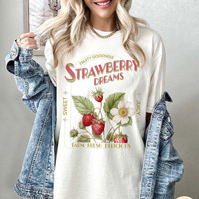 Vintage Inspired Strawberry Dreams Fruit T-Shirt