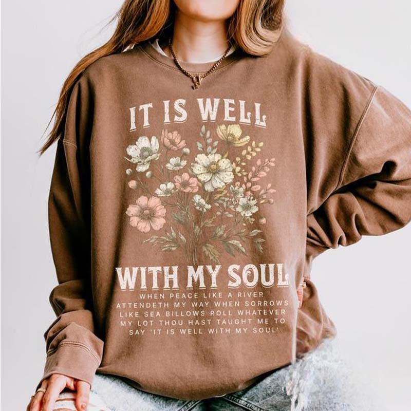 Boho  Bible Verse Floral Sweatshirt