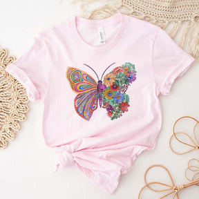 Floral Butterfly Groovy Flower T-Shirt