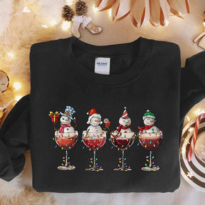 Wine Lover Christmas Spirits Sweatshirt