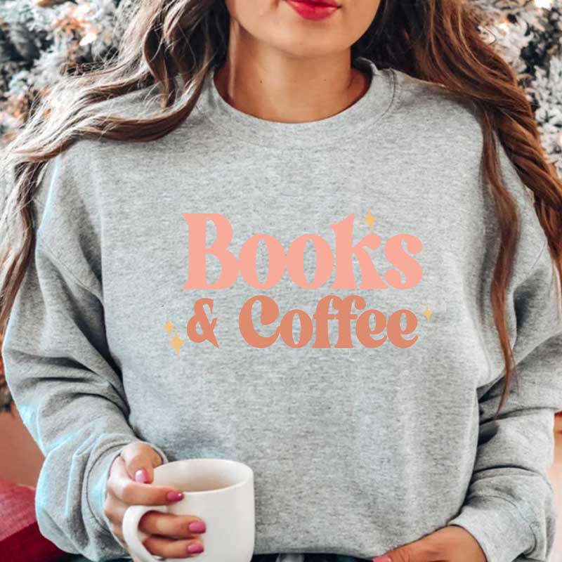 Books And Coffee Bookworms Sweatshirt