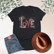 Love Books Bookish Valentines T-Shirt