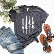 Pine Tree Mountains Camping Adventure T-Shirt