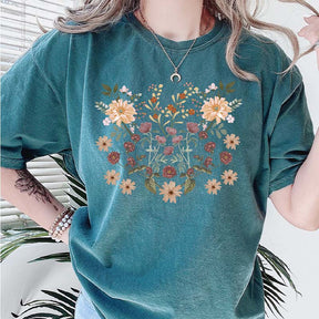 Vintage Style Flowers Botanical T-Shirt