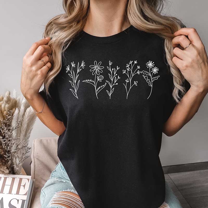 Wild Flower Floral Cottagecore T-Shirt