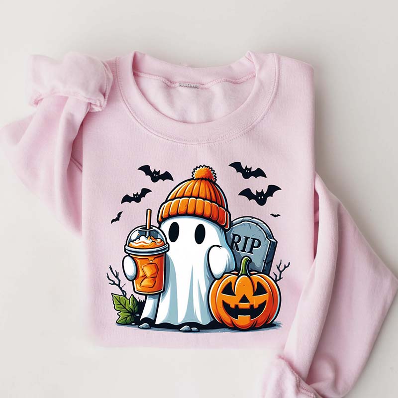 Ice Ghost Pumpkin Coffee Sweatshirt