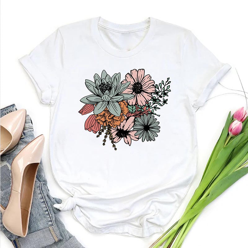 Botanical Bouquet Flower Lover Springtime T-Shirt