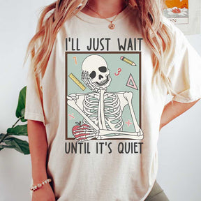 Funny Teacher Skeleton Halloween T-Shirt