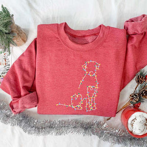 Cute Christmas Dog Light Mama Sweatshirt