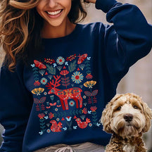 Scandinavian Christmas Hygge Botanical Sweatshirt