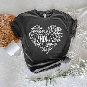 Kindness Heart Positive Inspirational T-Shirt