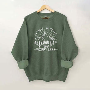 Hike More Worry Less Mountain Sweatshirt