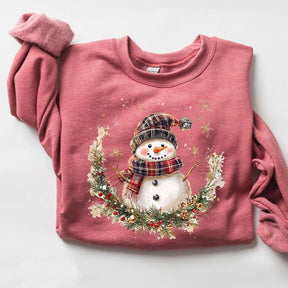 Christmas Snowman Plant Sweatshirt