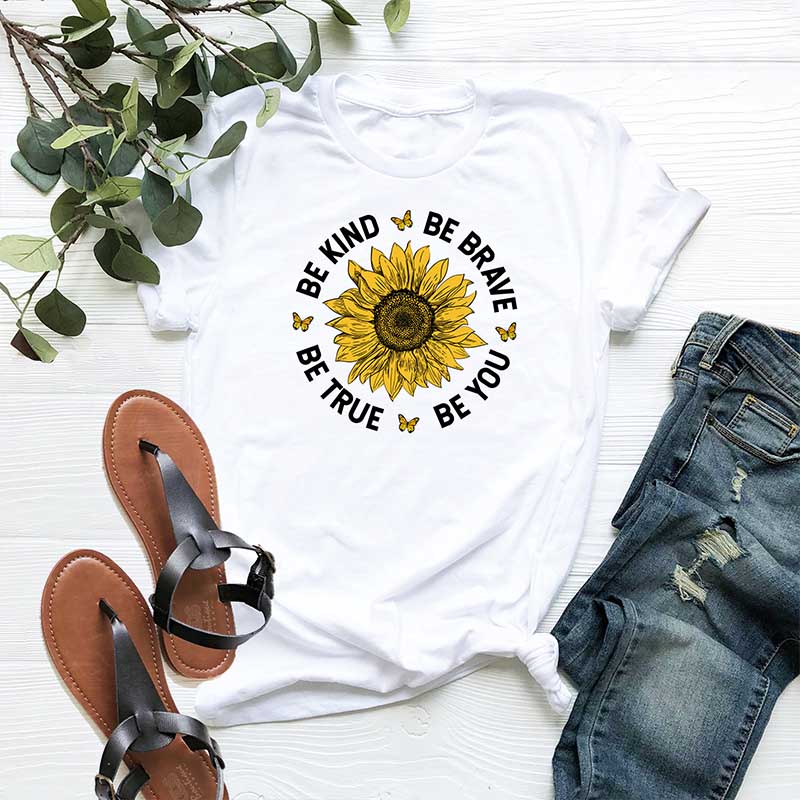 Sunflower Be Kind Be True Be Brave T-Shirt