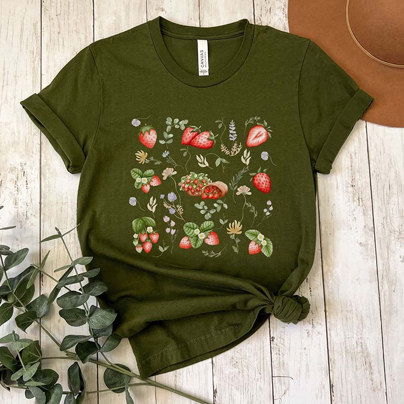 Strawberry Summer Fruit Foodie T-Shirt