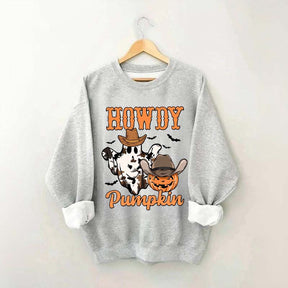 Retro Halloween Howdy Pumpkin Sweatshirt