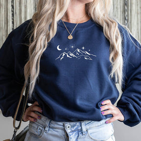 Mountain Moon and Stars Sweatshirt