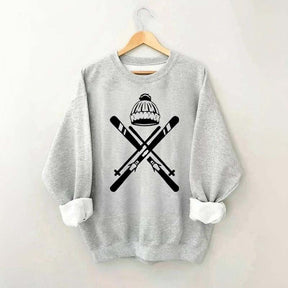 Ski Helmet Winter Sweatshirt