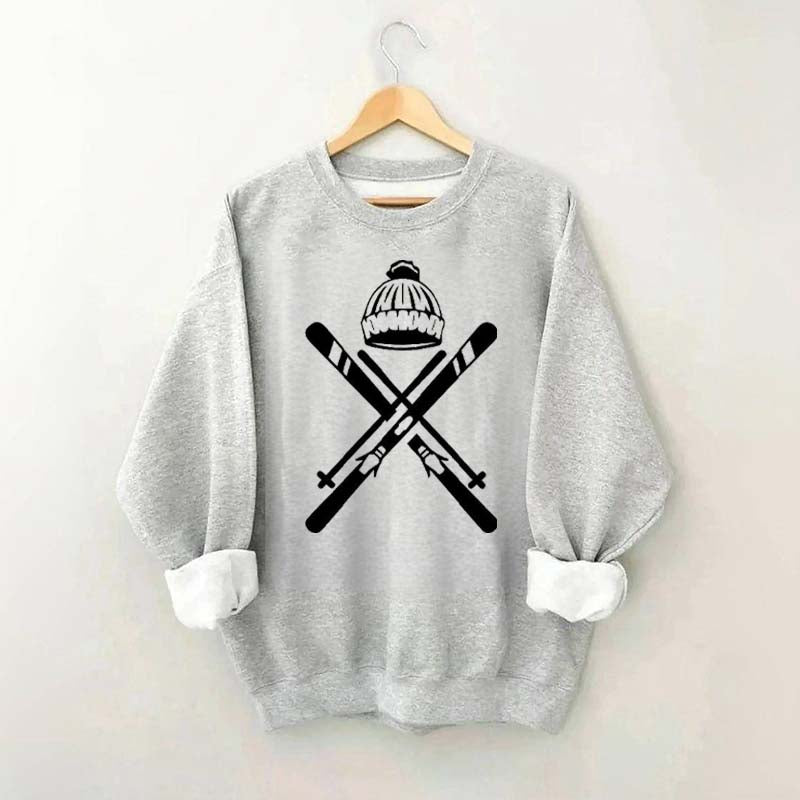 Ski Helmet Winter Sweatshirt