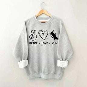 Peace Love Run Runner Sweatshirt