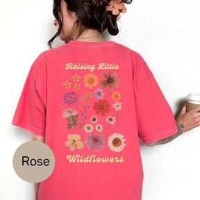 Trendy Boho Pressed Flower T-Shirt