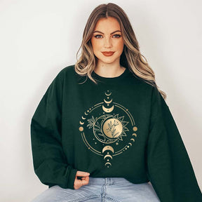 Boho Mystic Moon And Sun Sweatshirt