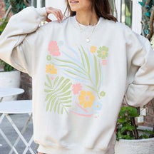 Wildflower Minimalist Boho Leaves Sweatshirt