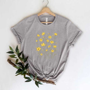 Yellow Flowers Nature Inspired Mom T-Shirt