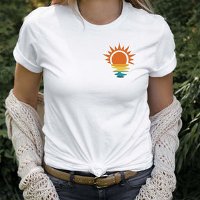 Sun Minimalis Trendy Retro Summer T-Shirt