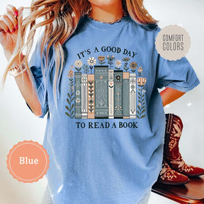 Floral  Its A Good Day To Read A Book T-Shirt