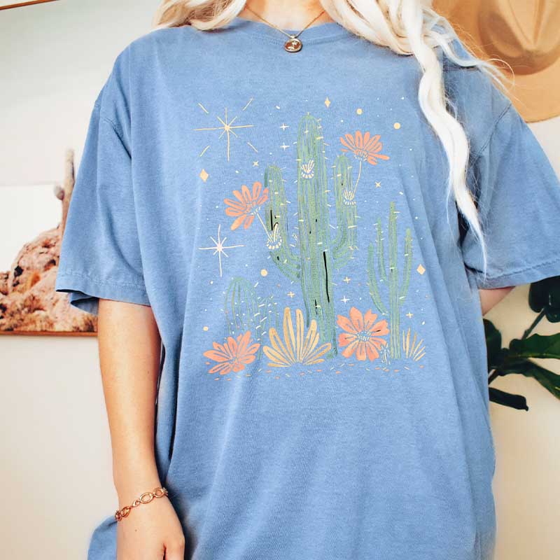 Desert Cactus Adventure Cowgirl T-Shirt