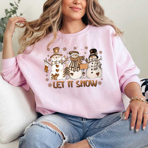 Snowman Christmas Let It Snow Sweatshirt