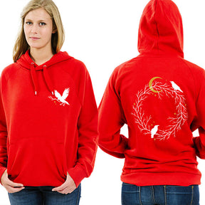 Retro Celestial Bird And Moon Hoodie