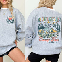 No City Lights Just Camp Fire Nights School Sweatshirt