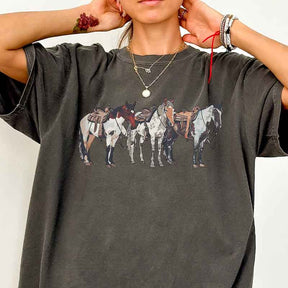 Western Graphic Horse Ranch Girl T-Shirt