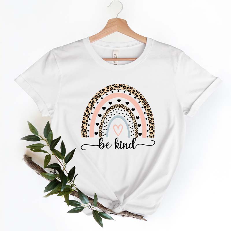 Be Kind Rainbow Spring Motivational T-Shirt