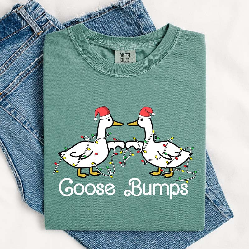 Goose Fist Bumps Santa T-Shirt