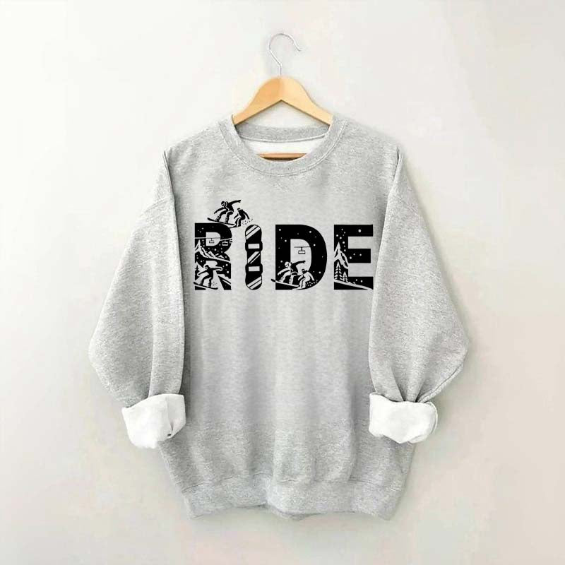 Ride Snowboard Skiing Sweatshirt