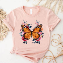 Floral Butterfly Animal Lover T-Shirt