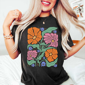 Flower Market Trendy Graphic T-Shirt