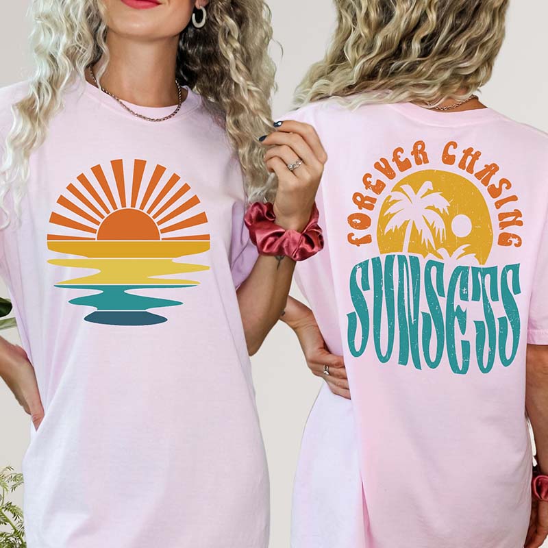 Forever Chasing Sunsets Beach Vacation T-Shirt