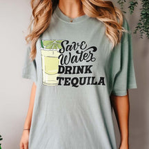 Save Water Drink Tequila Funny T-Shirt