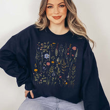 Dried Wildflower Boho Nature Lover Sweatshirt